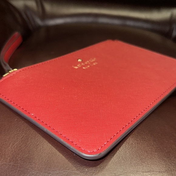 Red Kate Spade Lucy Medium Zip Wristlet - Picture 6 of 15
